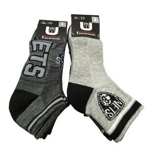 Men’s Brooklyn Nets Socks Size 6-12 Icerbrand 6 Pairs 3x quarter Cut 3x Low Cut